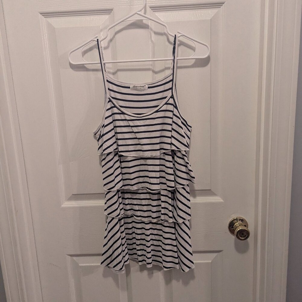 Bearsland striped black and white tank top - M